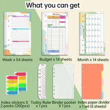 82 Sheets Budget Planner Refill With Binder Pocket, Rulers, And 6-Hole Loose Leaf Paper - Monthly And Weekly Pages Included Back To School