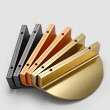 美式半月形橱柜抽屉把手橱柜旋钮铝制家具把手金色黑色半圆形哑光拉手