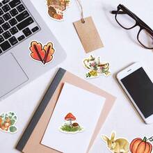 50Pcs Fall Stickers Autumn Leaf Stickers Fall Party Favors Seasonal Stickers Fall Decor Forest Stickers Animal Plant Aesthetic Stickers Scrapbook Stickers Bulk Stickers Holiday Decoration Vinyl Waterproof Stickers For Water Bottle,Computer,Laptop,Phone,Luggage,Notebook,Fridge