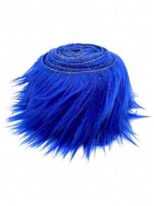 Tira de tela de piel de felpa artificial - Pelo rizado recortado previamente para barbas de gnomos, disfraces de cosplay y decoraciones, para decorar el dobladillo de faldas, material de ribete de piel artificial