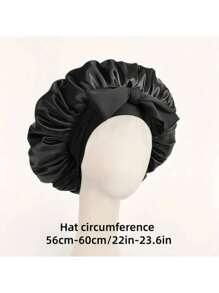 1/2pcs Luxurious Satin & Silk Bonnet For Sleeping - Adjustable Comfort Fit With Tie Band - Unisex Night Hair Protection For Men & Women Home Bathroom Decor Spring Summer Autumn Winter