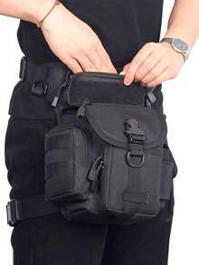 Mochila Piernera Táctico Militar Aire Libre Práctica - Negro - Ver 2