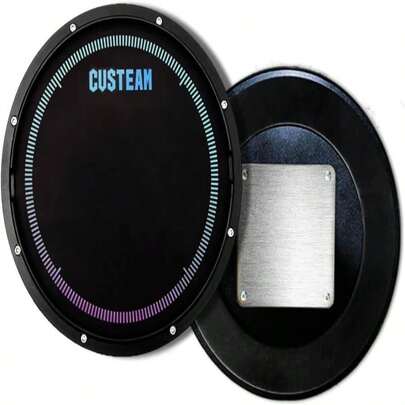 CUSTEAM Snare Drum Practice Pad 12inch - Silent Drum Pads - Practice Pads For Drummers With Adjustable Snare Simulator - Perfect For Drummer Practice, Portable And Durable