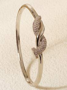 Punk Style Rhinestone Studded Bracelet, Cubic Zirconia Decor Stud Design Bracelet - Multicolor - View 7