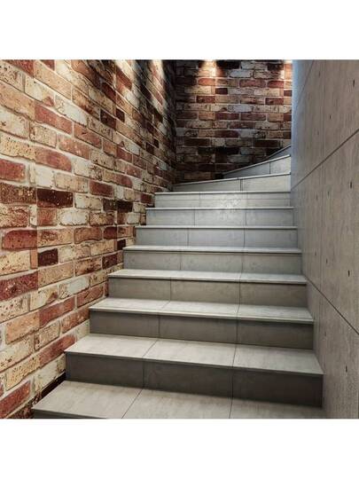 Roll Of 3D Brick Pattern Self Adhesive Wallpaper|PVC Material|Easy To Peel Off Paste, Removable|Modern Home ation, Bedrooms Living Rooms|Realistic Rood Bruin Texture Wand Stickers| Furniture Renovation, Easy Upgrade Furnishing|Brick |Textured Bed Room Wallpaper Paper Kitchen view 3