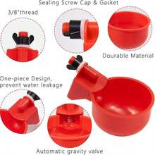 DIY Automatic Poultry Feeder Kit, Including 4 Plugs And 1 Hole Saw, Weather-Resistant Reusable Gravity Chicken Feeder Set For Buckets, Drums, Boxes, Troughs