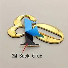 金色 3D 浮动自粘门牌号贴纸 0-9 – 防锈树脂邮箱号码，适用于家庭、办公室和酒店房间 – 易于安装，无需布线