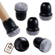 16PCS Protectores de Patas de Silla Antideslizantes de Silicona 360°Almohadilla de Fieltro para Patas de Muebles, Cubierta Engrosada para Pisos de Madera Dura - Diámetro 25-30 mm - Ver 7