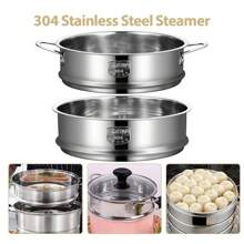304 Stainless Steel Steamer Basket Thickened Thicken Strainer Pot Steaming Grid Safe Material 16-32cm Drain Basket Kitchen Use