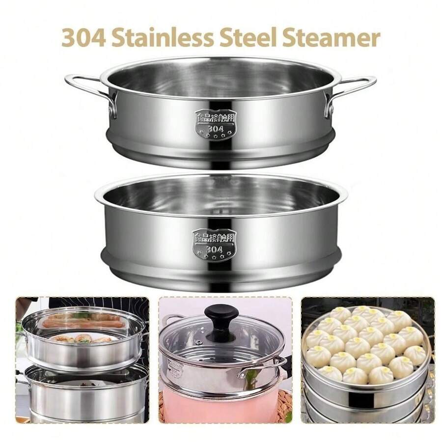 304 Stainless Steel Steamer Basket Thickened Thicken Strainer Pot Steaming Grid Safe Material 16-32cm Drain Basket Kitchen Use
