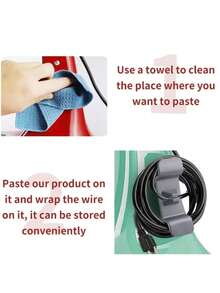 2/4pcs Durable TPR Stick-On Kitchen Appliance Cord Organizers | Neat And Tidy Wire Management For Mixers, Coffee Makers, Air Fryers | Kitchen Accessories Organizer