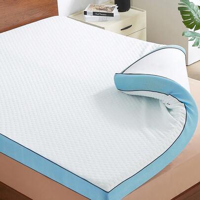 Gel Topper Matratzen Topper zum Wenden, 4/6cm Höhe, Bezug aus 100% Baumwolle, Atmungsaktive, Kühlende Matratzenauflage mit Memory-Schaum