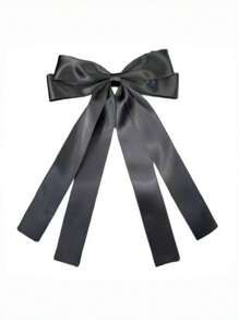 1pc Shiny Satin Ribbon Bow Large Floating Clip Hair Pin For Women, Daily, Party, Festival Wear, Claw Clips, Clips For Hair, Hair Slide, Hair Claws, Bows, Cute