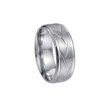Fashionable Stainless Steel Slanting Matte Ring, Suitable For Men's Daily Outfits - Style 1 - View 7