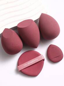 5/10/20/30/40/50件套化妆工具套装，包含：30个液体彩妆海绵+10个气垫粉扑+10个面部彩妆气垫粉扑。采用超柔软天鹅绒材质，专为修饰眼部和眼角而设计。多色化妆海绵，粉底混合美妆海绵，不含乳胶，干湿两用，适用于各种妆容。化妆品，价格实惠，梳妆台，卧室，化妆配件，粉扑，美妆蛋，粉扑，化妆海绵，价格实惠，圣诞礼物，赠品，便宜货 - 酒紅色 - 查看 12