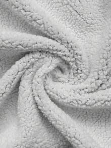 Women's Solid Color Thermal Lined Hooded Cardigan Jacket, Warm Outerwear Suitable For Autumn/Winter