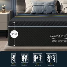 DlandHome 14" Memory Foam Mattress, Medium-Firm Foam Mattress, Pressure Relief Design, CertiPUR-US Certified, Cooling Mattress, Boxed Packaging - 14吋厚度 - 查看 4