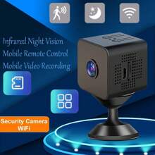 1 件高清 Wifi 家庭安全摄像头，无需安装，内置电池的迷你摄像头，夜视和运动检测，适用于家庭、办公室、宠物的便携式摄像头，入门级摄像头