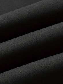 男士休闲舒适三件套裤装，可调节抽绳腰带，带口袋，弹力面料，通勤及运动裤，情人节礼物 - 黑色 - 查看 5