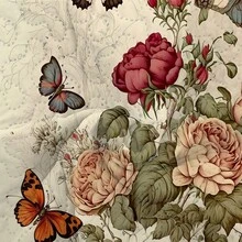 2/3pcs Butterfly Flower Printed Quilt Set(1 Quilt + 1/2 Pillowcases), Easy To Clean And Machine Washable Summer Bedding Set, 100% Polyester Breathable Bedspread Set,Fresh Ocean Summer Bedspread,All Seasons, Room Decor - Hoa mẫu đơn bướm - Xem 7