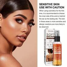 Spray bronceador sin sol marrón suave, marrón medio suave, apto para el cuidado diario de la piel, baja sensibilidad. - 1 pieza - Ver 5