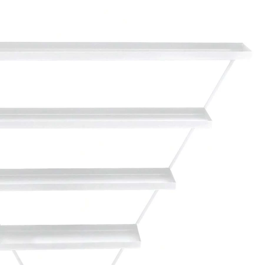 SENDERPICK Wall-Mounted Nail Polish Racks Triangular Nail Polish Racks 5-Tier Display Racks For Cosmetics - White - View 1