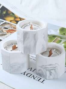 1pc Nordic-Style Scented Candle, Marble Wax, Suitable For Soy Candles, Candle Centerpiece, Winter Gift, Aromatherapy Candle, Candles Home Decoration, Christmas,Birthday Candles