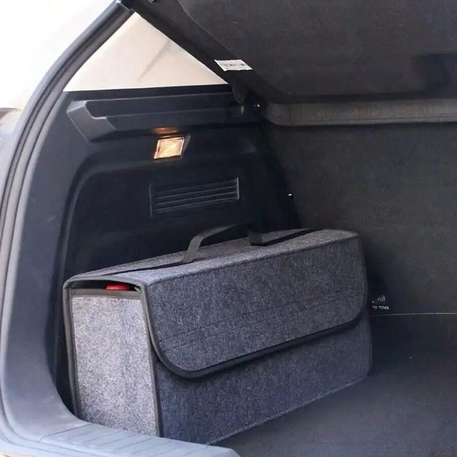 Organizador Dobrável para Porta-Malas do Carro - Portátil, Armazenamento Multiuso, Feltro, Design Economizador de Espaço, Suprimentos de Viagem ao Ar Livre, Organização e Armazenamento de Carros, Bolsa de Armazenamento de Ferramentas para Mulheres Organizador de Armazenamento Essenciais de Viagem Volta às Aulas Armazenamento Dormitório Decoração de Outono