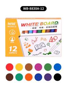 12/24 Color Professional Color Whiteboard Markers, Magnetic, Erasable Markers With Eraser Head And Pen Cap, Easy To Erase Without Leaving Traces, Colorful Odorless Markers, Suitable For Teachers, Home, Office And Student Supplies, Back To School
