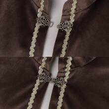 Halloween Costumes LMYOVE Women Hooded Cape Medieval Renaissance Costume Accessory Halloween Ren Faire Cosplay Party - 棕色 - 查看 5