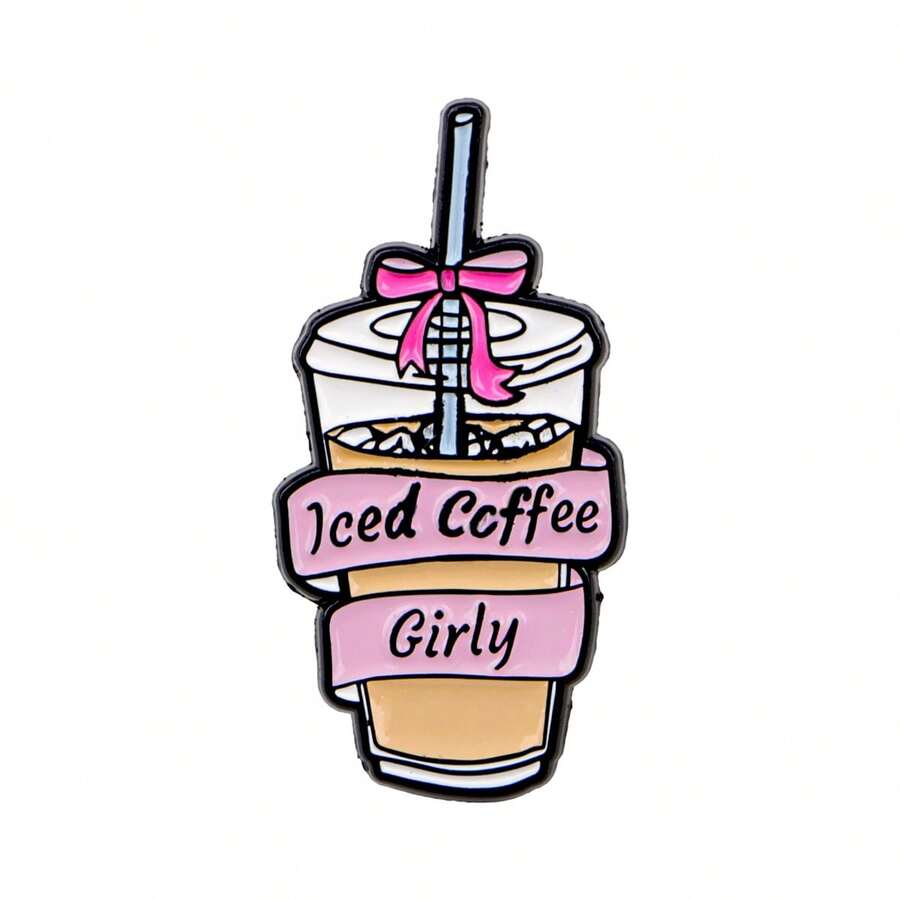 咖啡色珐琅别针 翻领别针 背包上的徽章 女士胸针 衣服礼物 珠宝 时尚配饰