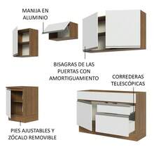 Cocina Integral Completa Modular Madesa Glamy 240cm Color Marrón/blanco 08 - Marrom y Blanco - Ver 4
