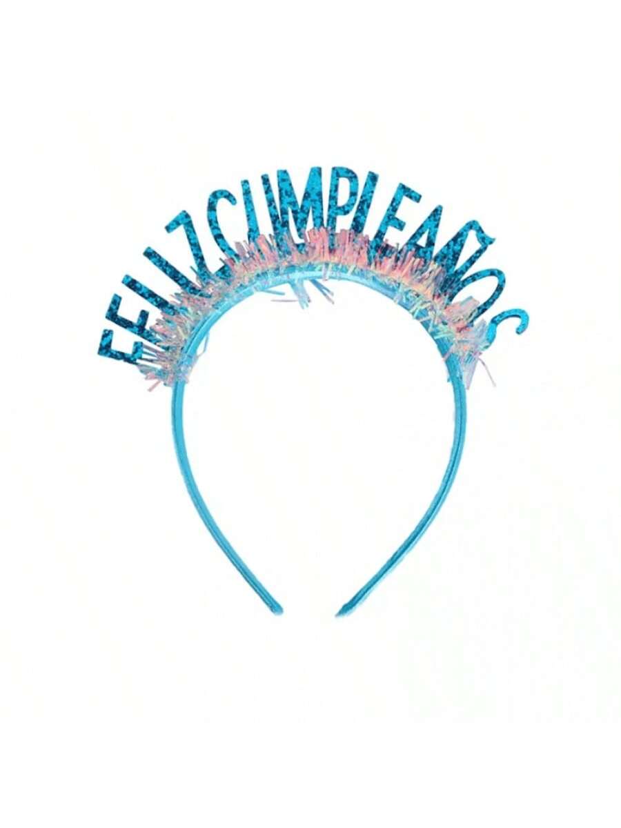 Serie de cumpleaños con diadema azul brillante