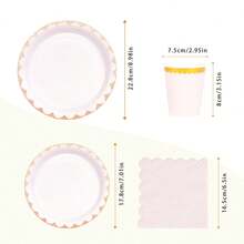 10 Stücke/25 Stücke/55 Stücke Wegwerf-Teller, -Becher und -Servietten im Blush Gold Rand-Design, Astronaut Teller, Becher und Servietten Party Zubehör, geeignet für Geburtstag, Hochzeit, Party, Familien-Picknick, wiederverwendbares (7inch/9inch, 9oz) Einweg-Geschirr Set