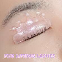 Lomansa 2 Pairs Eyelash Lift Pads, High Adhesiveness, Super Elasticity, Reusable After Cleaning, Suitable For Various Lash Lengths, Soft And Stretchable, Easy To Use, Suitable For Eyelash Salons And DIY