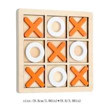 1 件 2025 新款 XO 国际象棋木制数字双人游戏，家庭互动玩具，适合节日、生日、完美礼物 - 彩色 - 查看 9
