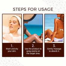 Spray bronceador sin sol marrón suave, marrón medio suave, apto para el cuidado diario de la piel, baja sensibilidad. - 1 pieza - Ver 8