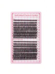 Ouye3 640 Cluster Eyelashes Individual Eyelash Book Large Capacity 9-16mm Mixed Length Eyelash Bundle Beginner DIY At Home Eyelash Extension Kit,Suitable For Daily Commute,Dating,Music Festival Wear,Enlarge Eyes - C - View 10