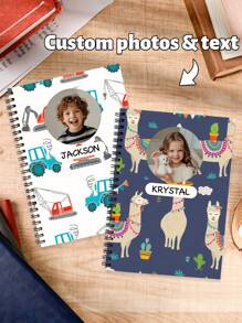 Caiet spiralat personalizat, Caiet cu design, Cadou pentru prieteni, Cadouri pentru mamă/fiică, Cadou de Crăciun, Cadou de Ziua Mamei - Caiet spiralat personalizat, Caiet drăguț, Cadou pentru prieteni, Personalizează-ți propriile fotografii, Multifuncțional, Ornamental, Reutilizabil, Modern, Colorat, Drăguț, Vintage, Desene animate, Kawaii, Personalizat, Personalizat, Unic, Personalizat, Angajatori, Clienți, Studenți, Pentru afaceri/serviciu/birou, Pentru școală