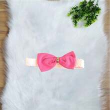 Overalls + Headband Set – Baby Girl Cow Print Size RN To 3 Months - Hot Pink - View 5