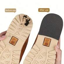 1/12 双哑光鞋底贴，女士高跟鞋防滑抓地垫，耐磨硅胶鞋底防滑垫，纹理橡胶鞋垫