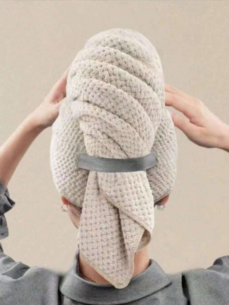 1 件速干发巾，女士超细纤维发巾 - 速干头巾，适合长而浓密的卷发 - 超柔软发巾，带松紧带，女士大号超细纤维发巾，防毛躁干发巾，带松紧带，速干 | 超强吸水 | 速干头巾，适合湿发、卷发、长而浓密的头发，展开后可做成浴巾，用于美容院、酒店运动、家庭必需品、毛巾、皮肤护理 - 彩色 - 查看 1