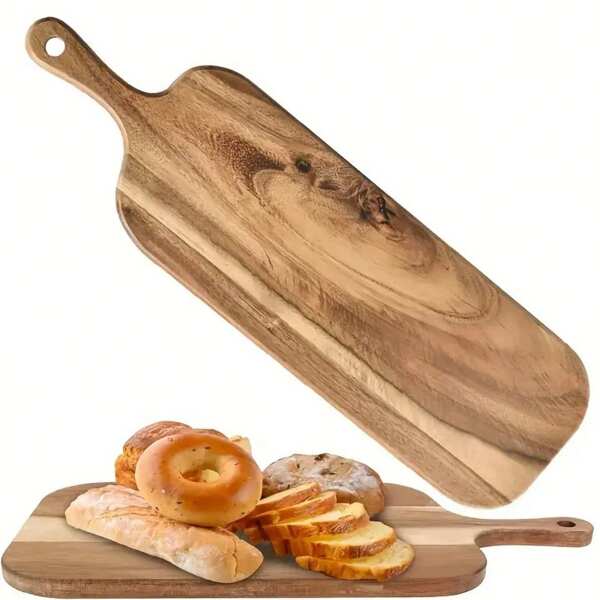 1pc Wooden Cheese Board - Decorative Wooden Serving & Cutting Board - Housewarming, Mother's Day, New Home And Wedding Gift