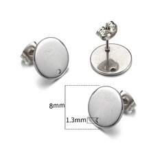 10 piezas de pendientes con forma de flor y corazón redondo de acero inoxidable con respaldos, adecuados para hacer joyas y accesorios de pendientes DIY - pendientes - Ver 22