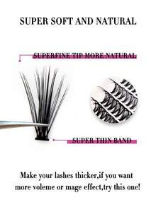 Miss Wink 30D Curl Soft Natural Looking False Eyelashes 8-16mm Mixed 0.07mm D Curl, 12 Rows 240 Pcs, Waterproof Mink Fibers Single Tuft 3D Precise Fit For Everyday Makeup, Lightweight Portable Design For Daily Life, Parties And All Occasionslash Clusters,Eyelash Clusters,Individual Eyelashes,Lashes,Fake Lashes - Black - View 3