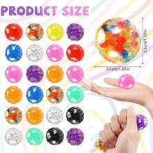 2/5/10/20/30/72pcs Stress Balls, Squish Squeeze Balls Bulk, Small Sensory Balls, Squeeze Fidget Balls, Stress Relief For Adults , Classroom Prizes, Party Favors, Birthday Gift, Goodie Bag Stuffers , Random Styles And Colours