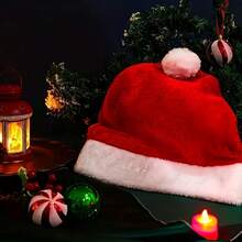 2pcs Christmas Car Chair Cover Christmas Hat Cross-Border Hot Selling Headrest Cover Decorative Supplies Scene Layout Props Home Decor Christmas Decorations Room Decor Winter