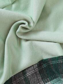 BrownBark 2pcs/Set Boys Casual Outdoor Outfit, Plaid Pocket Hooded Long Sleeve Shirt + Casual Long Pants, Autumn/Winter Children Clothes