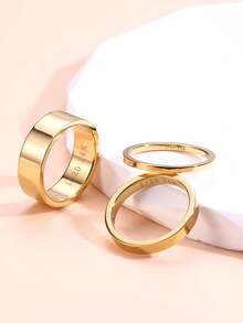 Milacolato 14K Gold Filled Rings For Women Gold Stacking Stackable Band Rings Thick Thin Band Plain Pinky Thumb Ring Non Tarnish Comfort Fit Size 5-11