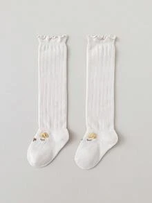 1 par de calcetines largos para bebé, calcetines de algodón delgados para primavera y otoño - Multicolor - Ver 9